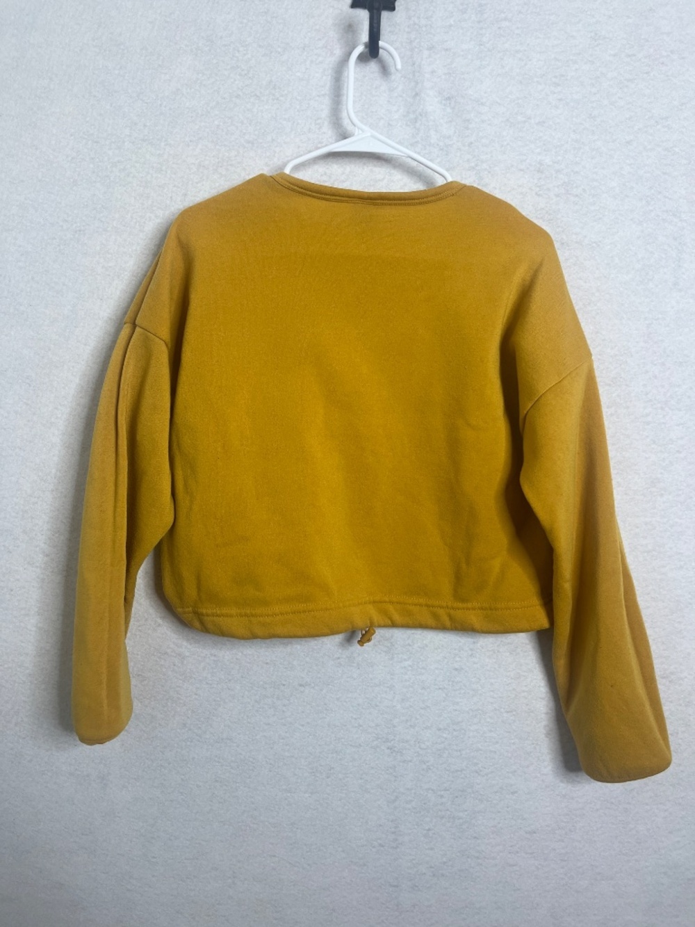 Mustard Yellow “Be Kind” Cropped Sweatshirt Fleece Lined XL - Picture 2 of 3